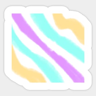 Colorful watercolor stripes art design Sticker